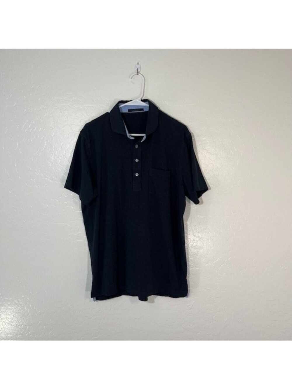 Greyson Golf Polo Mens Large Shirt Dark Navy Pima Cotton Stretch